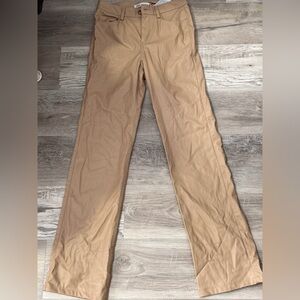 Zara Tan faux leather Trousers
